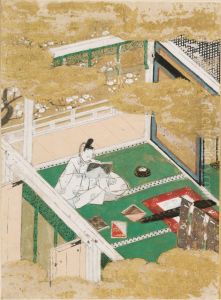 The Warbler's First Song (Hatsune), Illustration to Chapter 23 of the Tale of Genji (Genji monogatari) by Tosa Mitsunobu