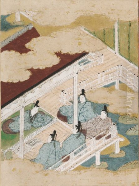 The Pink (Tokonatsu), Illustration to Chapter 26 of the Tale of Genji (Genji monogatari) - view 1