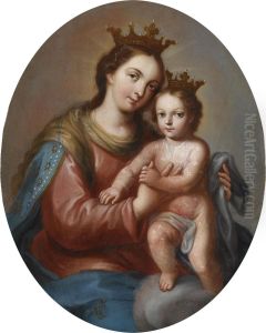 The Virgin And Child In Glory by Miguel Cabrera