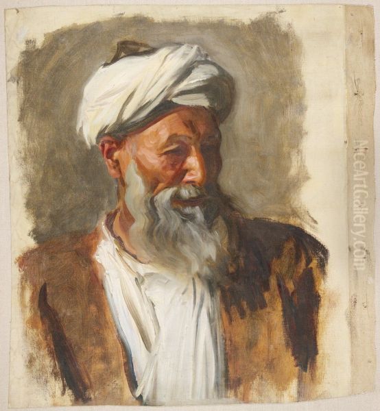 Old Man with a White Turban - view 1