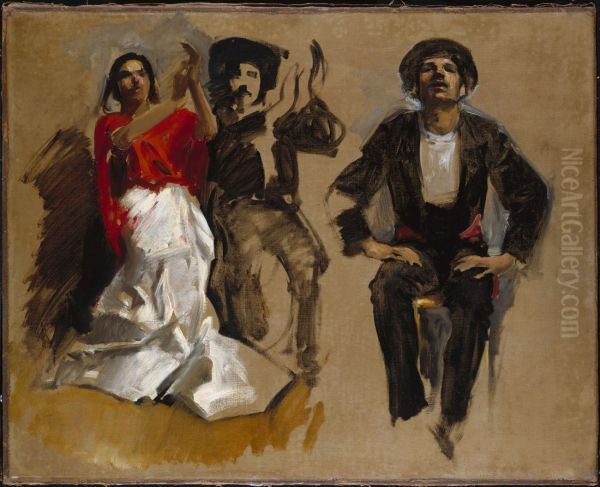 Study for Seated Figures for "El Jaleo" - view 1
