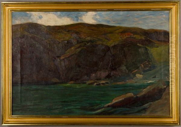 Cliffs and Sea at Ogunquit, Maine - view 1