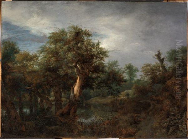 Wooded Landscape with an Old Oak - view 1