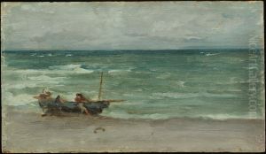 Beaching the Boat, Etretat by James McNeill Whistler