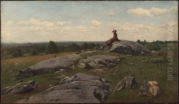 Young Girl in a Rocky Field - view 1