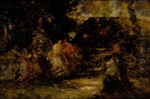 The Dance by Adolphe Joseph Thomas Monticelli