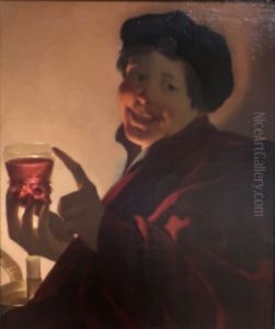 Boy with a Roemer of Wine by Candlelight by Hendrick Ter Brugghen