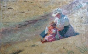 Bedstemor og Birthe pa Skagen Strand