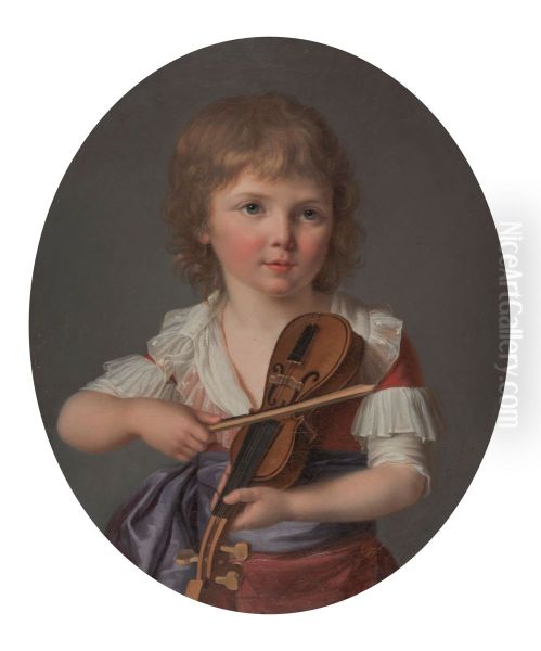 Master Henri Gabiou Playing the Violin - view 1