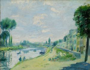 Banks of the Seine, Bougival by Pierre Auguste Renoir