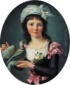 A Young Girl Holding a Dove