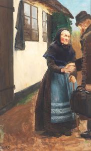 The son returns to home. Study. by H. A. Brendekilde