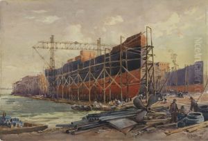 Shipbuilding, Polson's Yard by Robert Ford Gagen