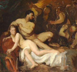 Mythologic scene. Mythologic scene.