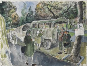 CANADIAN WOMEN'S ARMY CORPS BRASS BAND by Molly Bobak