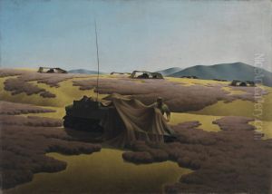 GUN POSITIONS AND CARRIER by Lawren P. Harris