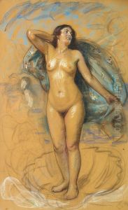 The birth of Venus. by Laurits Tuxen