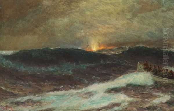 En torpedering i Atlanterhavet. - view 1