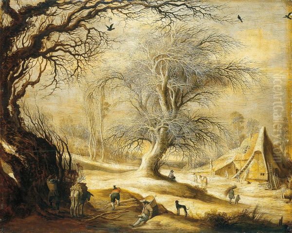 Winter Landscape with Woodcutters - view 1