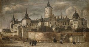 Castle "Tre Kronor" Stockholm 1661 by Govert Dircksz. Camphuysen