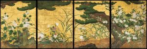 Pine Tree and Autumn Plants by Hasegawa Tohaku