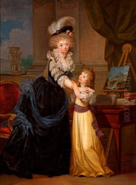 A Young Lady and a Little Girl - view 1