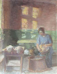 Honsene plukkes by Anna Ancher