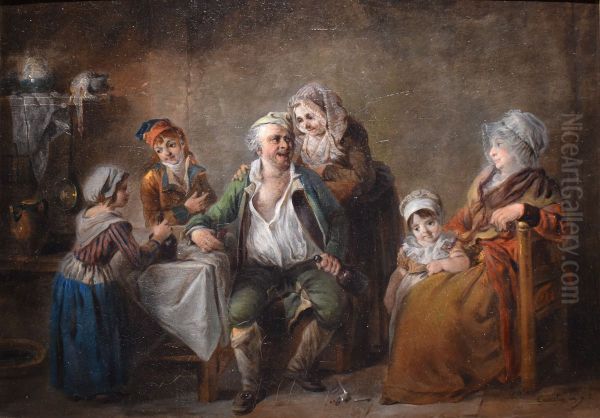 Le buveur et sa famille - view 1