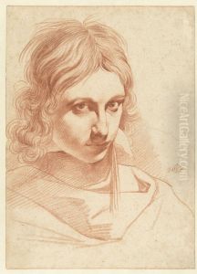 Portrait of a Young Man, Bust, Likely a Self- Portrait by Leendert Van Der Cooghen