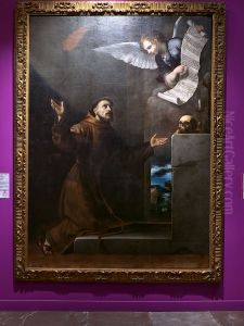 San Francisco recibiendo los Siete Privilegios by Jusepe de Ribera