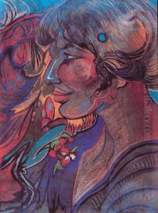 Portrait of a Woman (Ms. Malinowska - "Gypsy") by Stanislaw Ignacy Witkiewicz (Witkacy)