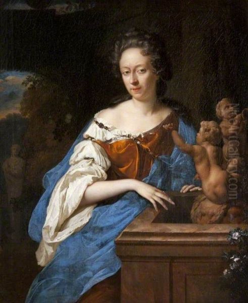 Portrait of a Lady by a Fountain - view 1