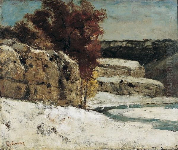 Winter landscape at Ornans - view 1