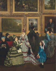 Le Salon de 1874 by Camille-Leopold Lassalle
