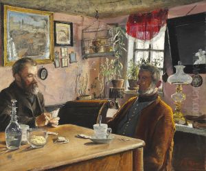 Kortspillere. To Figurer Kortspillere. To Figurer