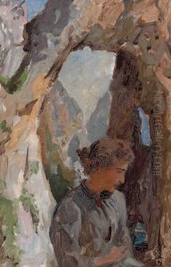 Kunstnerens hustru Ursule pa Capri