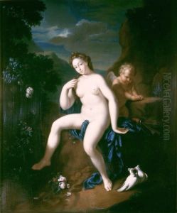 Venus and Cupid. by Adriaen Van Der Werff