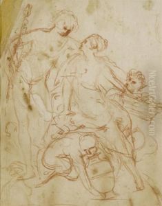 Study For A Mythological Scene by Guglielmo Caccia