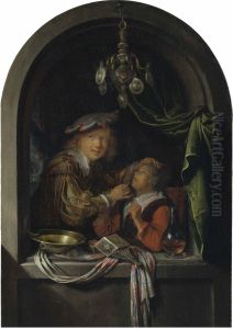 Der Zahnarzt by Gerrit Dou