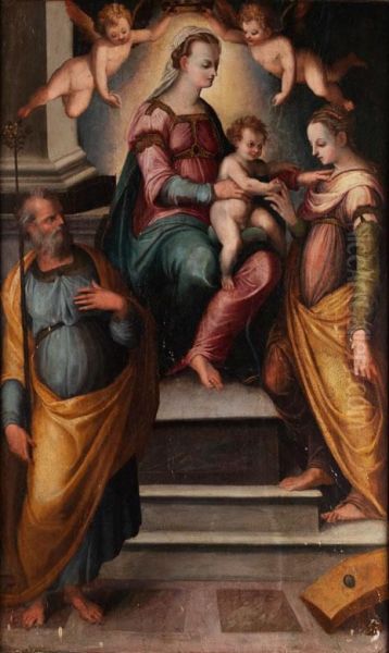 Madonna Mit Dem Kind Bei Derringubergabe An Die Heilige Katharina - view 1
