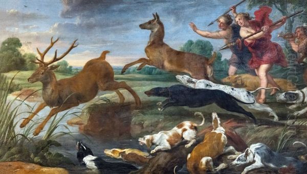 Chasse au cerf par des amazones - view 1