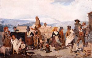 Peasant dance in Soria by Valeriano Becquer