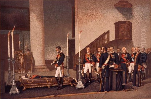 El rey Amadeo I contemplando el cadaver del general Prim - view 1