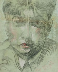Portret meski by Stanislaw Ignacy Witkiewicz (Witkacy)