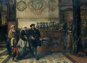Frans Floris Going to a Saint Luke's Day Feast, 1540 by Jan August Hendrik Leys