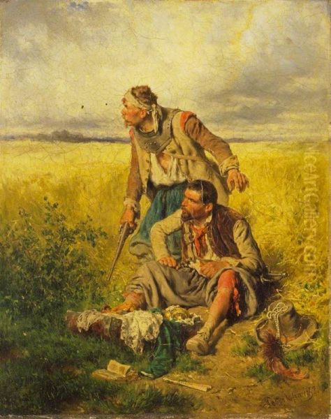 Robbers in a Cornfield - view 1