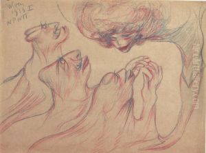 Kobieta z trzema wielbicielami by Stanislaw Ignacy Witkiewicz (Witkacy)