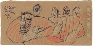 Kompozycja z piecioma postaciami by Stanislaw Ignacy Witkiewicz (Witkacy)