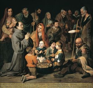 Saint Didacus of Alcala feeding the poor by Bartolome Esteban Murillo