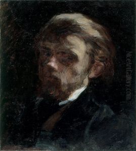 Autoportrait en buste, de trois quarts a gauche by Henri Fantin-Latour